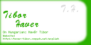 tibor haver business card